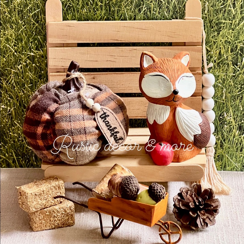 Woodland fox for Your Tier Tray decor  Fall / Harvest